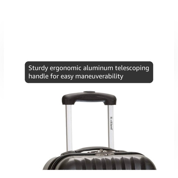 New Rockland Expandable Spinner Wheel Luggage, Carbon, Carry-On 20-Inch - Picture 13 of 13